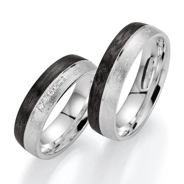 Bayer Eheringe - Modell Everlasting Love Trauringe - Silber 925, Carbon